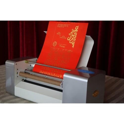 Flatbed Digital Aluminium Hot Gold Foil Stamping Printer Automatic Printing Machine for invitation book cover etc