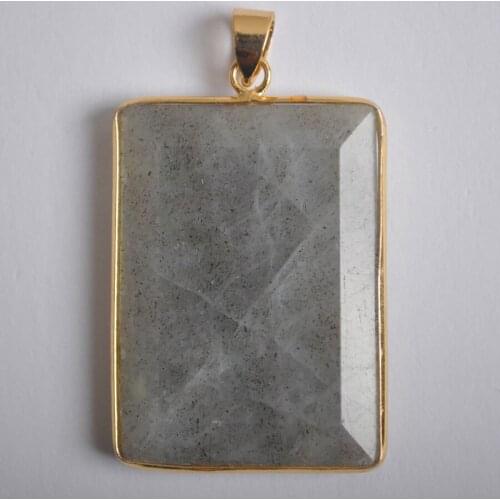 Natural Labradorite Stone GEM Pendant Jewelry For Gift S1276