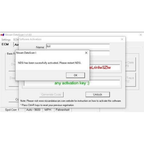 SattvDiag DataScan software I v1.63 forNissan + crack
