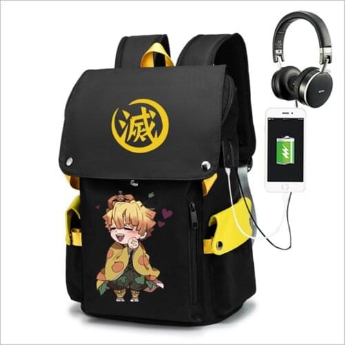 Demon Slayer Anti-theft Backpack Durable Oxford Laptop Bag Boy Girl School Bags