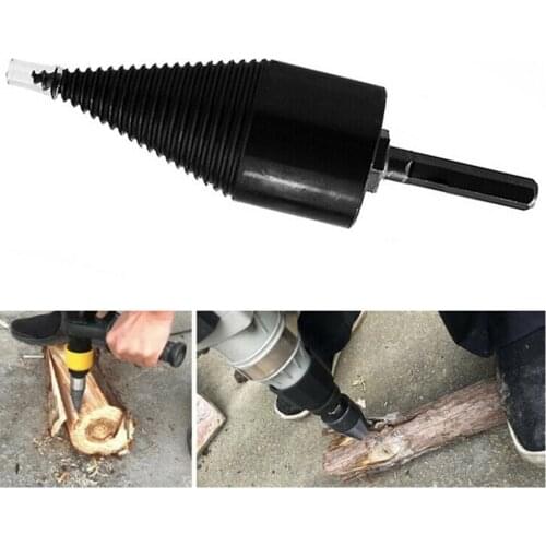 Hex Shank Firewood Drill Bit Screw Splitting Multifunction Carbon Steel Durable Cutting High Speed Wood Splitter Home Punch Tool