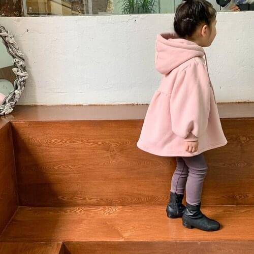 Sweatshirts Hoodies Hooded Full Sleeve Solid Pullover Cotton New Fashion Warm Cute Simple Comfortablle Spring Autumn Kids Girls