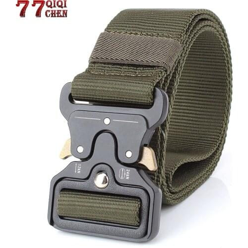Military Equipment Army Belt Men Safety Knock Off Heavy Duty Combat Tactical Belts Molle Nylon Waistband Adjustable Ceintures