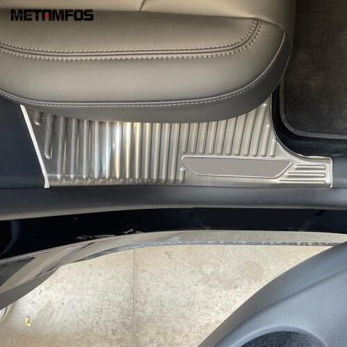 For Tesla Model Y 2020 2021 2022 Inner Door Sill Footplate Scuff Guard Plate Threshold Protection Sticker Car Accessories