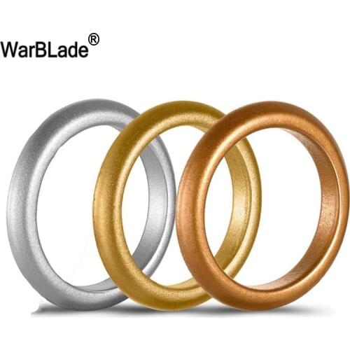 10pc/lot 3mm Size 4-8 Hypoallergenic Crossfit Flexible Silicone Rings Gold Silver Color Sports Silicone Finger Ring For Women