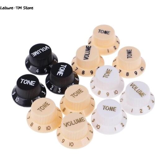 3Pcs/set New Plastic Guitars Strat Knob 1-Volume 2-Tone Control Knobs For Guitar Accessories