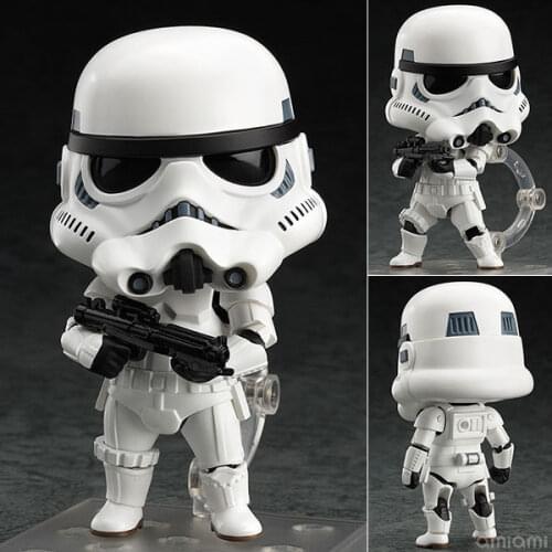 Star Wars Imperial Stormtrooper White Trooper Q-Version Anime Figure Action Figures Model Favorites Collect Ornaments
