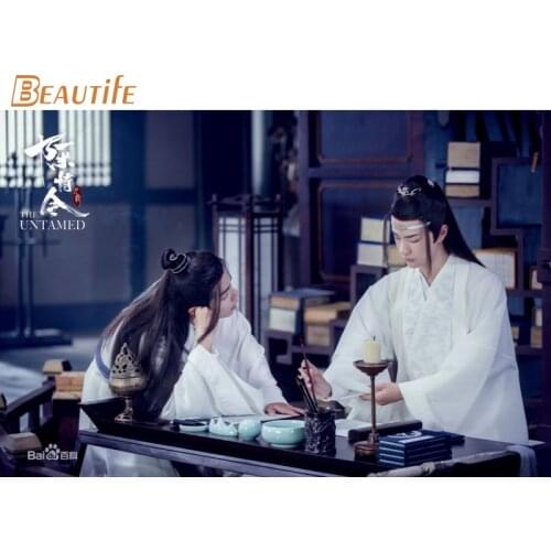 Chenqingling wei wuxian Lan Wangji WANG Yibo Printed Satin Poster Fashion Home Art Deco Silk Poster Custom Logo 20x30cm27x40cm