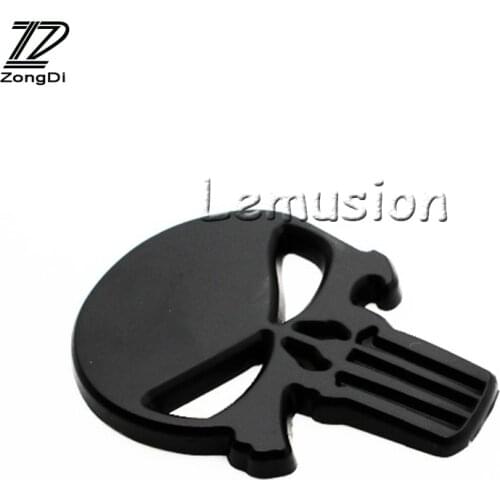 Car Black Badge 3D Skeleton metal Stickers for Peugeot 307 206 207 407 508 2008 406 Volvo XC60 S60 XC90 V70 Lada Granta Vesta