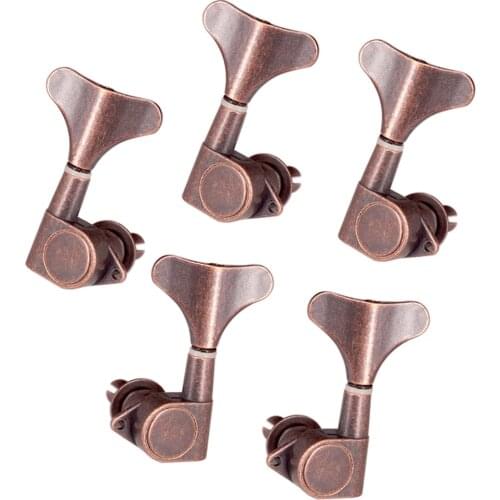 Bass Guitar Tuner Machine Heads Replacement Parts Durable 2L3R Red Bronze