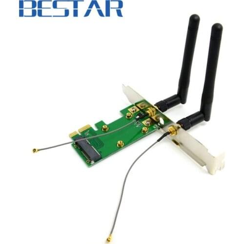 Pci-e Mini PCI-E pcie pci express to pcie PCI-E Express Wireless adapter Card with Dual Antennas Network Internet Computer WiFi