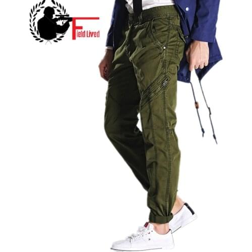 Army Green Mens Military Pants Slim Fit Work Cargo Pants Tactical Casual Straight Long Trousers Cargo Pants Male with Pockets