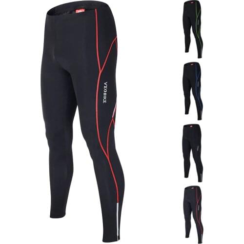 3D Gel Padded Quick Dry Cycling Long Pants Autumn Bicycle Clothing Mtb Bike Trousers Running Fitness Compression Tights For Men