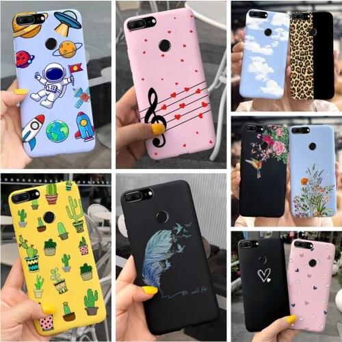 Phone Case For Huawei Honor 9 Lite Cover LLD-TL10 Cute Cactus Feather Painted Matte Cases For Honor9 Honor9 Lite Soft Fundas Bag