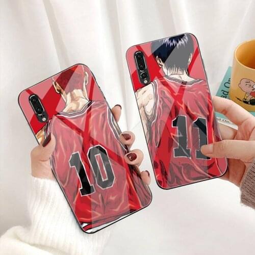 Anime Comic Slam Dunk Sakuragi Kaede Rukawa Phone Case Tempered Glass For Huawei P30 P20 P10 lite honor 7A 8X 9 10 mate 20 Pro