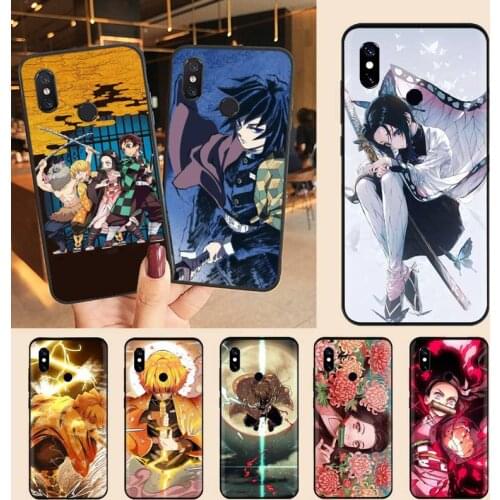 Demon slayer anime manga Phone Case For Xiaomi Redmi note 7 8 9 t max3 s 10 pro lite Luxury brand shell funda coque