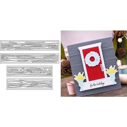 Woodwork Boards Background Metal Cutting Dies for DIY Scrapbooking Paper Cards Crafts Making 2021 New