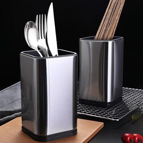Knife Holder Stainless Steel Kitchen Knife Stand Multifunctional Chef Knife Block Kitchenware Cooking Tool