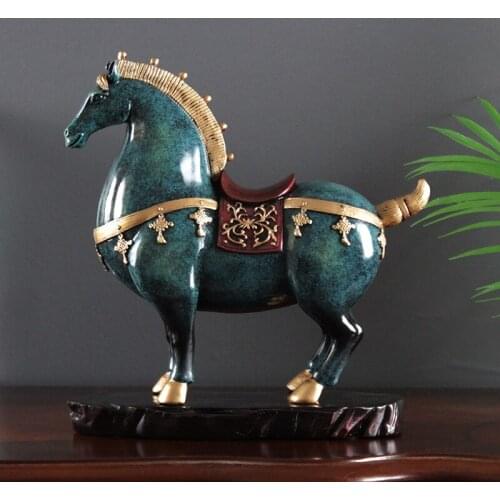 EUROPEAN AND AMERICAN STYLE THE FLAT GROUND LIVING ROOM OFFICE DESK ORNAMENT OPENING HOUSEWARMING GIFT VINTAGE HORSE DECOR