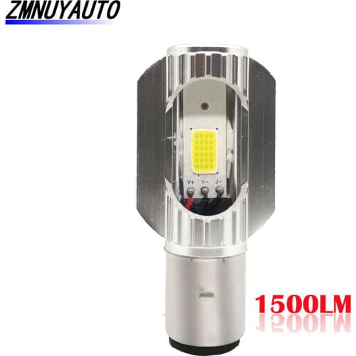 Motorcycle Led Headlight H4 12W COB Led Light For ATV H6 BA20D Scooter Motorbike Fog Lamp Moto Head Headlamp 6500K