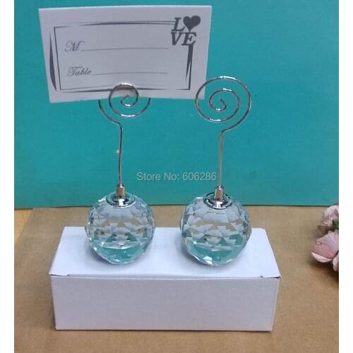 40pcs/LOT Choice Crystal Collection Crystal Ball Place Card Holders Event Wedding Supplies