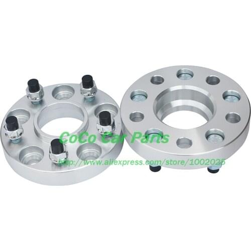 2pcs 25MM PCD 5X108-63.4 12x1.5 Hubcenteric Wheel Spacer Adapter For Jaguar