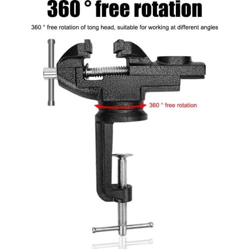35mmMuliti-Funcational Bench Vise Mini Rotating Tables Screws Vise Bench Clamp Screws Vise for DIY Crafts Mold Fixed Repair Tool