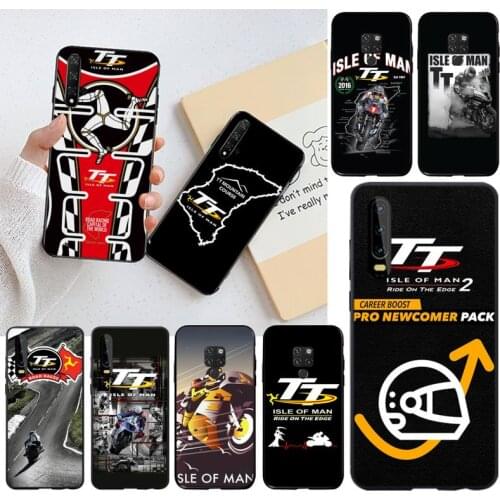 PENGHUWAN Motorcycle race Isle Of Man TT Black Soft Phone Case for Huawei P40 P30 P20 lite Pro Mate 30 20 Pro P Smart 2019 prime