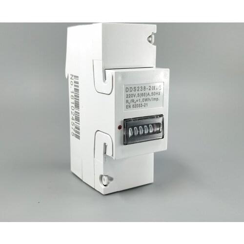5(65)A 230V 50HZ Single phase Din rail KWH Watt hour din-rail energy meter step motor impulse register dispaly
