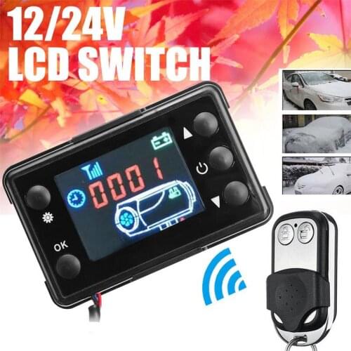 12V/24V LCD Monitor Switch+Remote Control Accessories For Car Track Diesel Heater Accessories Supplies Parking Heater Controller