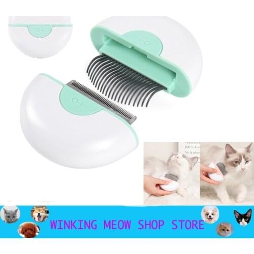 Multi Function Pets Cat Dog Comb Hair Tools Massage Stainless Steel Grooming Brush Hair Remover Beauty Cleaning Supplies