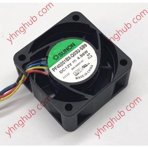 SUNON PF40201BX-Q03U-SB9 DC 12V 4.98W 40x40x20mm 4-Wire Server Cooling Fan