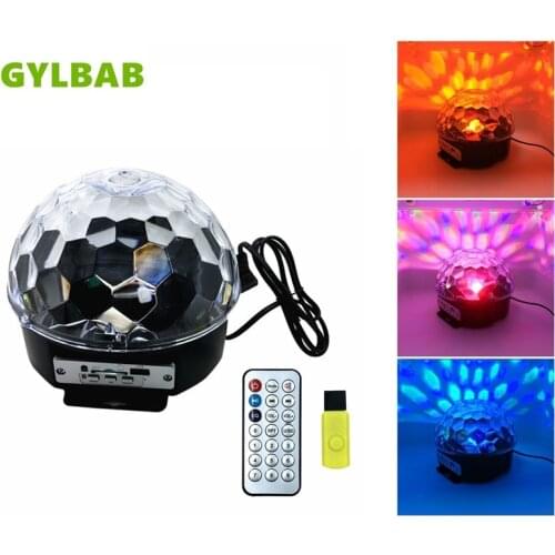 Led bulb stage light crystal magic ball 110v 220v 230v 6w toy party