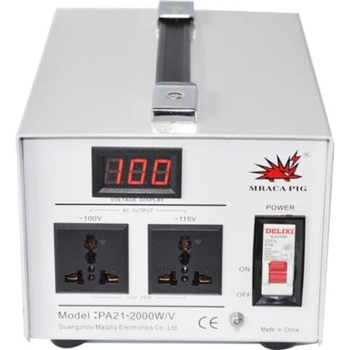 MRACAPlG transformer 220v to 110v 100V 2000w power supply voltage converter, pure copper Alevel. Frequency 50 / 60HZ