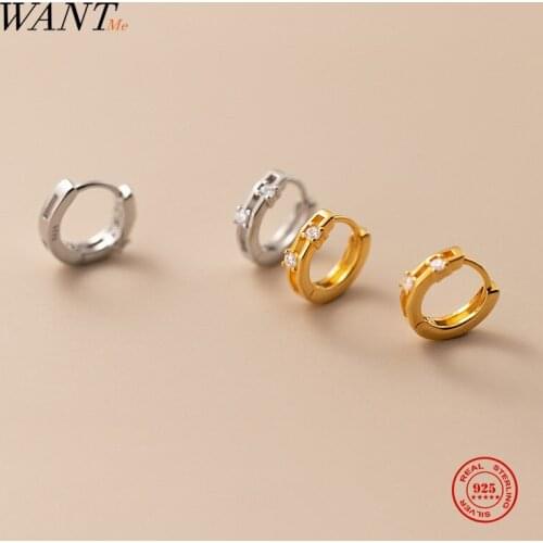 WANTME Genuine 925 Sterling Silver Trendy Zircon Hollow Hugging Ear Buckle Earring for Women Fine Anniversary Jewelry Gift 2021