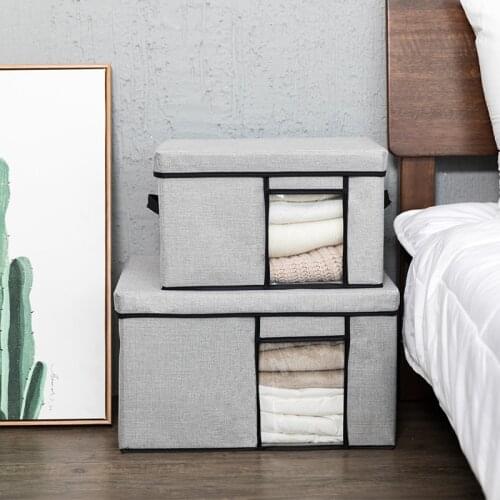 Storage Box Clear Large Fabric Storage Box Clothes Storage Box Sundries Storage Bedroom Room Storage Box With Window