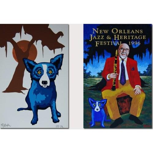 Animal Color Dog HD Canvas Print Painting Artwork Modern Home Wall Decor Painting Canvas Art HD Picture on Canvas Prints #130