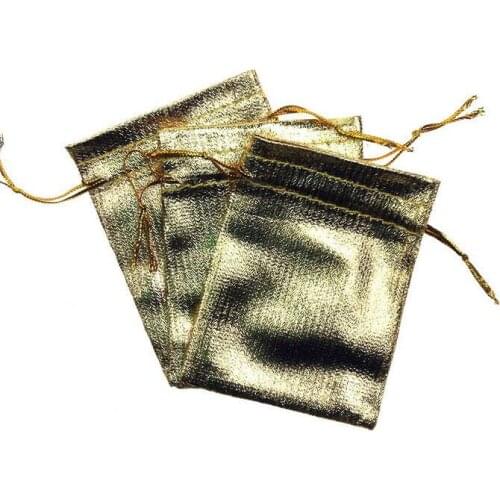 7*9cm 1000pcs Handmade Gold Drawstring Bags For Wedding/Party/Christmas/Gift/Jewelry Pouches Packaging Bags