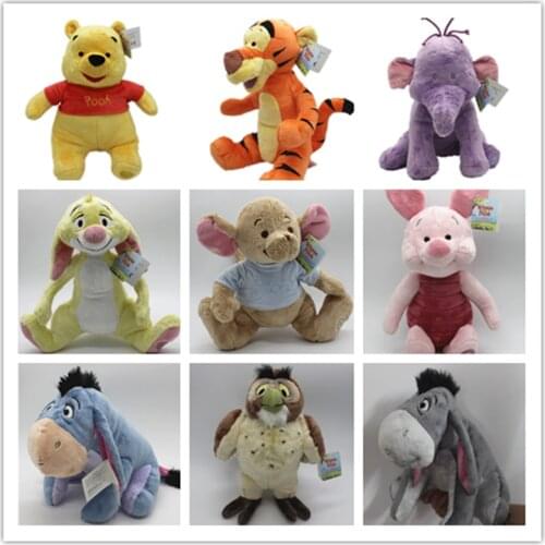1piece winnie the pooh Eeyore donkey Tigger Piglet Pig Rabbit Heffalump Elephant Owl Plush Toy Cute Stuffed Animals Kids Toys