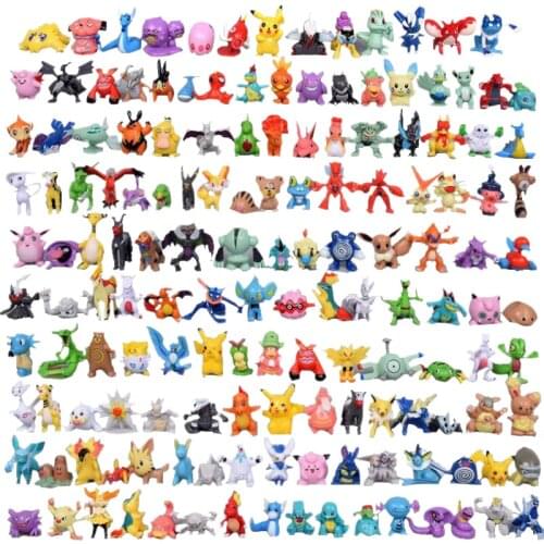144Pcs Different Styles Pokemon Figures Model Collection 2-3cm Pokémon Anime Figure Toys Dolls Child Birthday