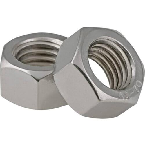 2Pcs DIN934 M10 M12 M14 M16 M18 304 Stainless Steel Metric Thread Hex Nut Hexagon Nuts