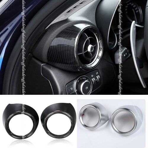 2pcs For Alfa Romeo Giulia 2017-2020 Carbon fiber ABS side Air-condition Outlet Vent frame Cover Trim Car Accessories