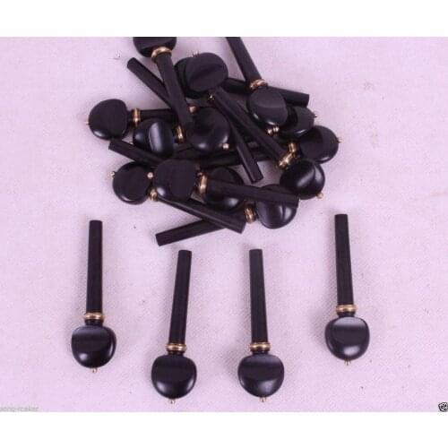 4 set (16pcs) violin Peg ebony copper Circle Inlay violin Peg High Quality Violin parts Accessories #014