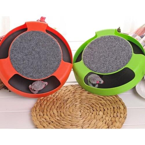 Fashion Cat Toy Mosue Pets Kitten Chase Toys with Moving Mouse Inside Roped Funny Faux Mouse Scratching Toys Pet IQ Training Toy