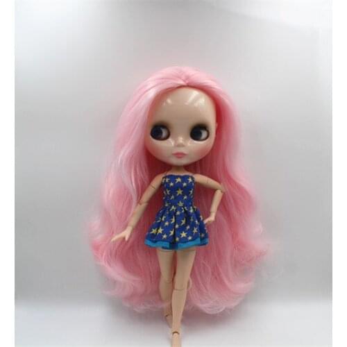 Blygirl Blyth doll Pink hair nude doll joint body 19 joint DIY doll can change makeup fashion doll