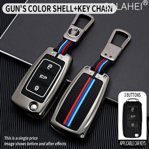 Car Key Case Cover Key Bag For VW Volkwagen Polo Bora Tiguan Passat Golf 6 Lavida Scirocco For Skoda Octavia A5 Fabia Accessorie