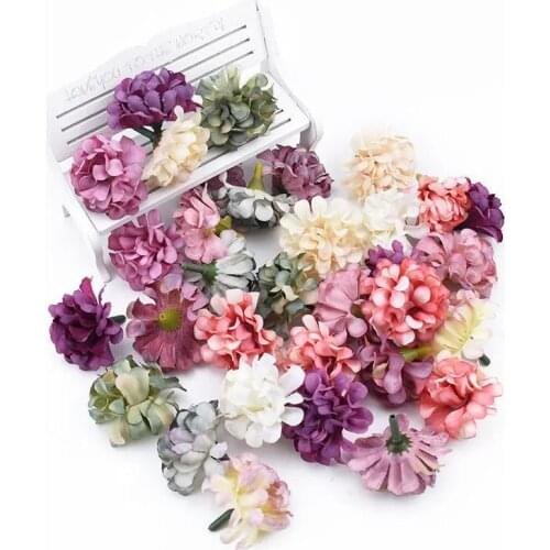 2/6/12PCS Hydrangea Artificial Bouquet Garden Wedding Decor Christmas Room Hoom Decoration Flower Accessories Flower Arrangement