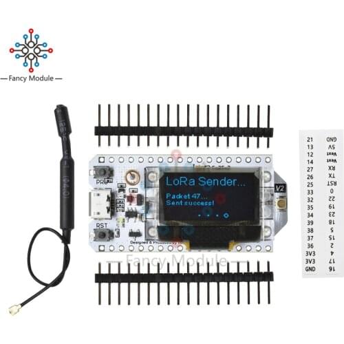 Diymore LoRa 868 -915MHz 0.96" OLED Display ESP32 WIFI Bluetooth Expansion Board IPX Antenna Transceiver SX1276 IOT for Arduino