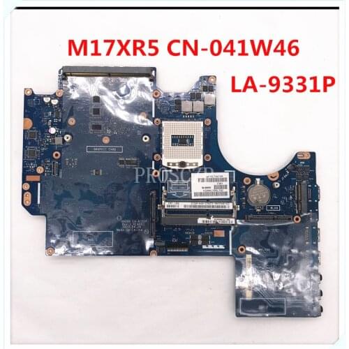 For Dell M17XR5 M17X R5VES00 LA-9331P Laptop Motherboard CN-041W46 041W46 41W46 HM86 DDR3100% Working well