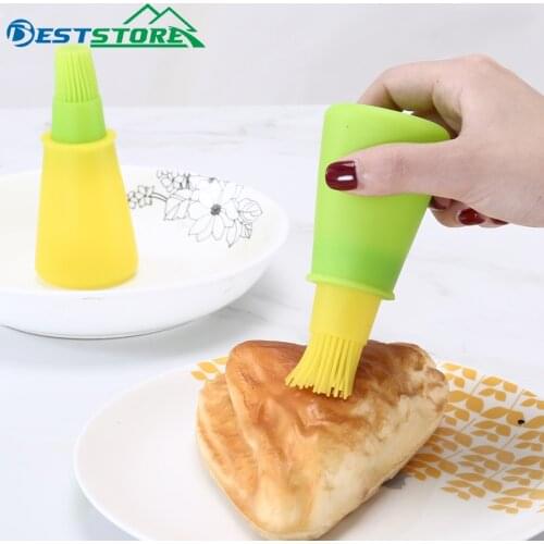 Household High Temperature Resistant Kitchen Oil Brush Barbecue Tool Silicone Brush Pancake Greasing Baking Oil Control Bottle